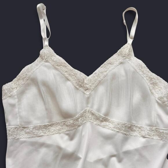 Vintage dainty lacy sheer slip dress sz 36 edwardian cottage delicate ethereal - Picture 4 of 8